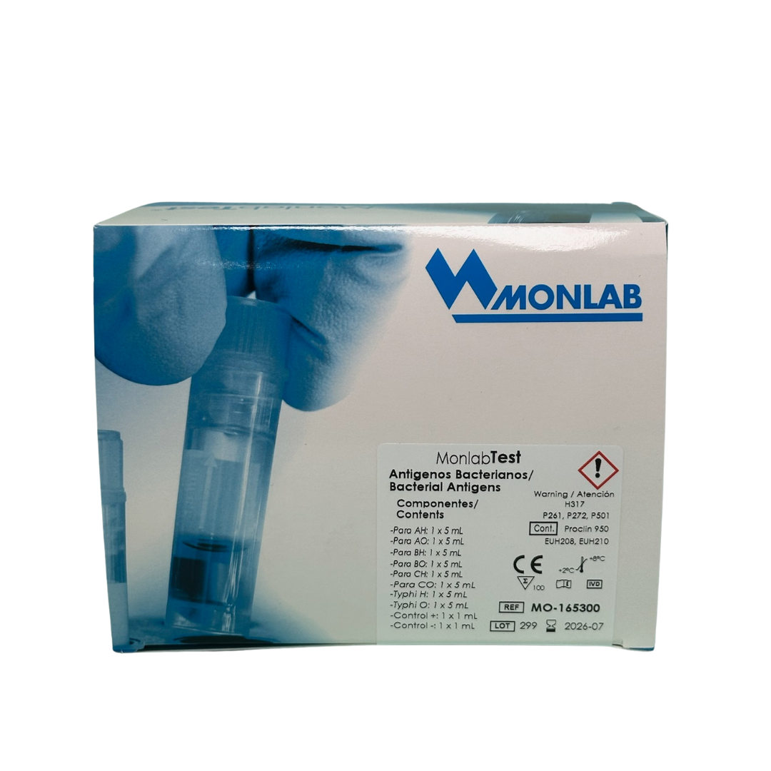 Kit de Antígenos Bacterianos – 8 × 100 tests (AH / AO / BH / BO / CH / CO / H / O / C+ / C–)