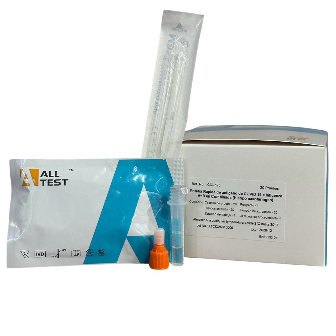 Covid + Influenza kit de 20 pruebas