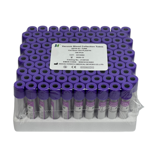Tubos Tapon Morado 3ml con Anticoagulante