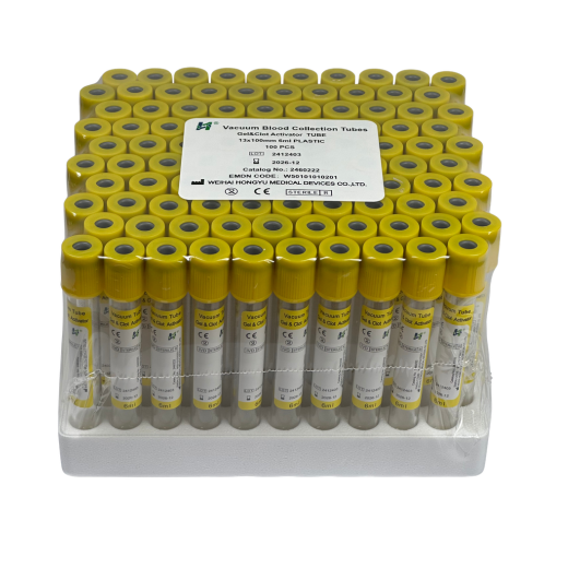 Tubos Tapon Amarillo con Gel Separador 6ml
