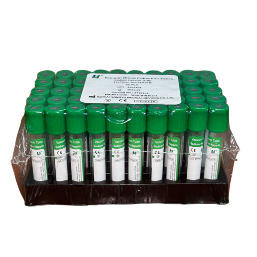 Tubos Tapon Verde con Heparina 3ml